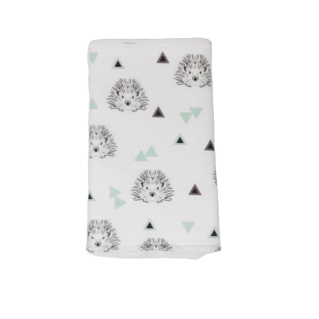 Hedgehog Mint Burp Cloth