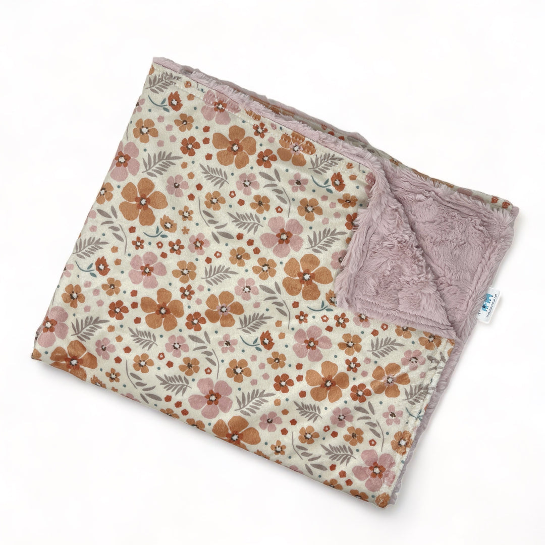 Retro Floral Luxe Baby Blanket