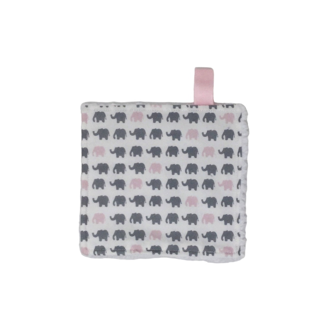 Elephant Pink and Gray Washcloth
