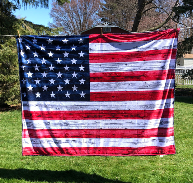 American Flag Adult Blanket