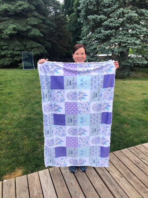 Personalized Blanket Minky Dimple Dot