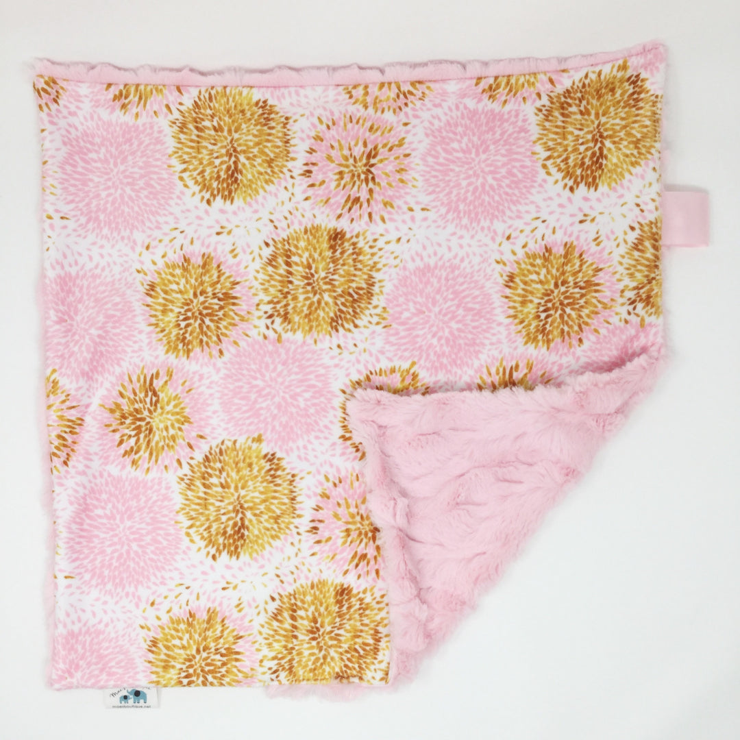 Pink and Gold Pom Pom Lovey Blanket Sale Item