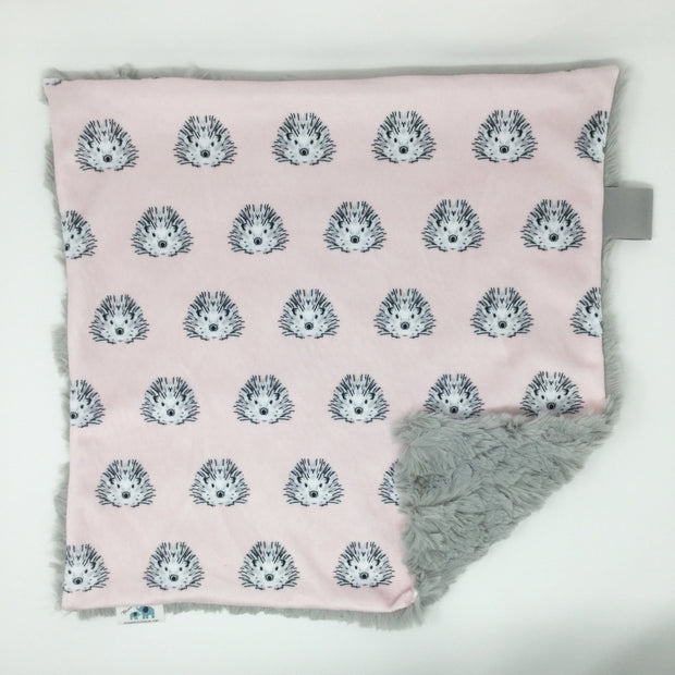 Hedgehog Pink Lovey Blanket