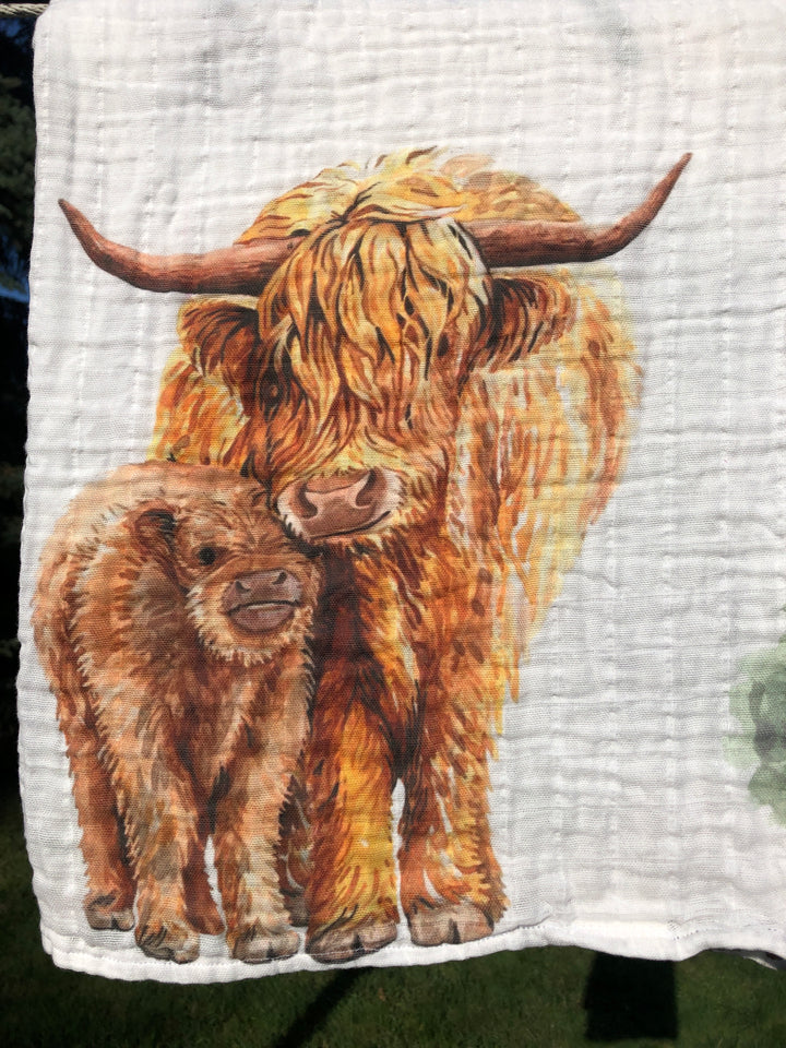 Highland Cow Milestone Blanket Sale Item