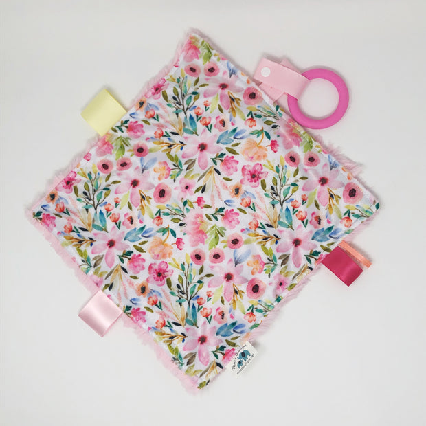 Mae Spring Floral Teething Blanket