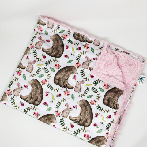 Bear & Bunny Luxe Baby Blanket