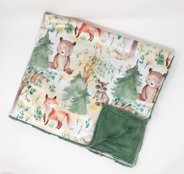 Forest Friends Luxe Baby Blanket