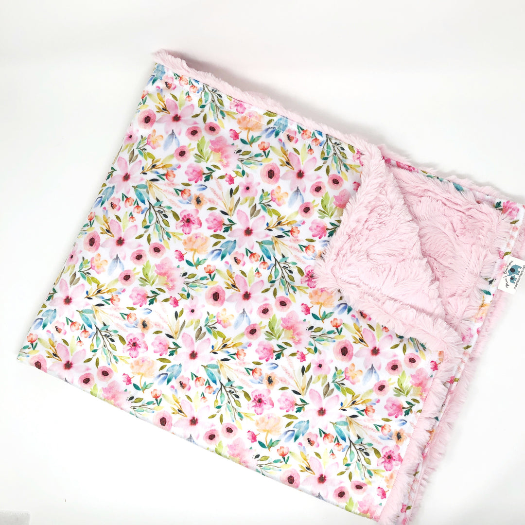 Mae Spring Floral  Luxe Baby Blanket