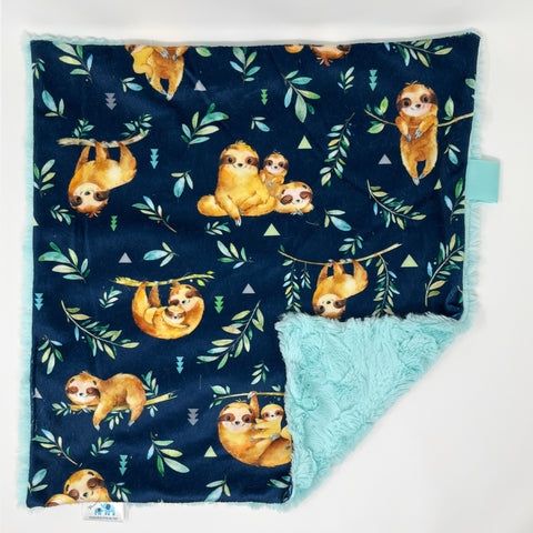 Sloth Navy Lovey Blanket